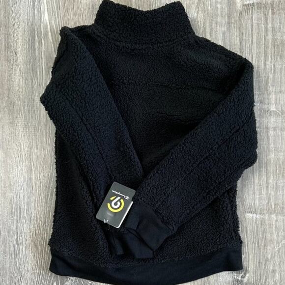 C9 Champion Girls' Black Sherpa Fleece Quarter Zip Pullover - Size Large - NWT - Picture 7 of 7